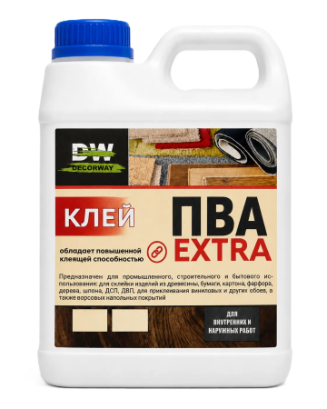 Клей ПВА EXTRA Decorway